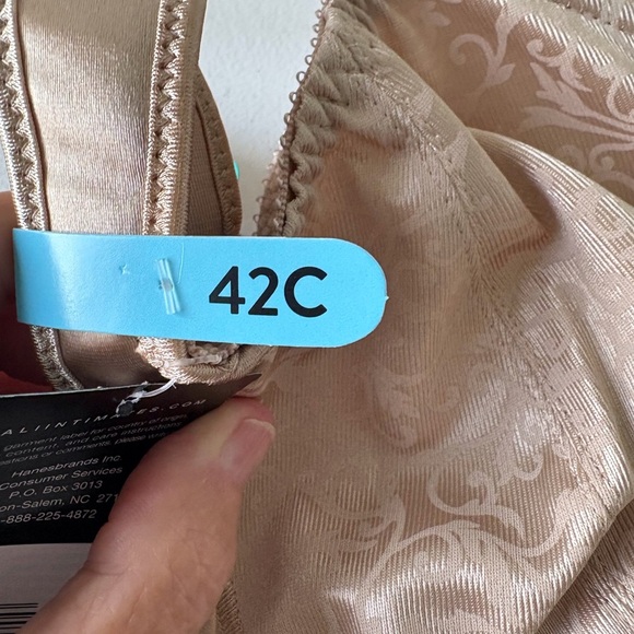 Bali Minimizer Underwire Adjustable Straps Size 42C 3 Hook Closure Comfort Strap - Picture 3 of 11